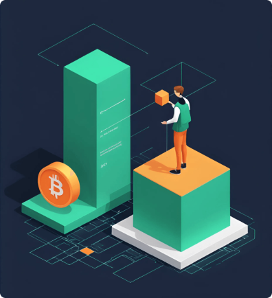 Blockchain Statistics Illustration